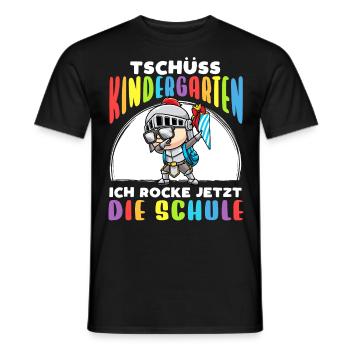 Schulkind Einschulung Ritter - Männer T-Shirt - Schwarz - Vorne - AI Model Male 178 light (178cm)