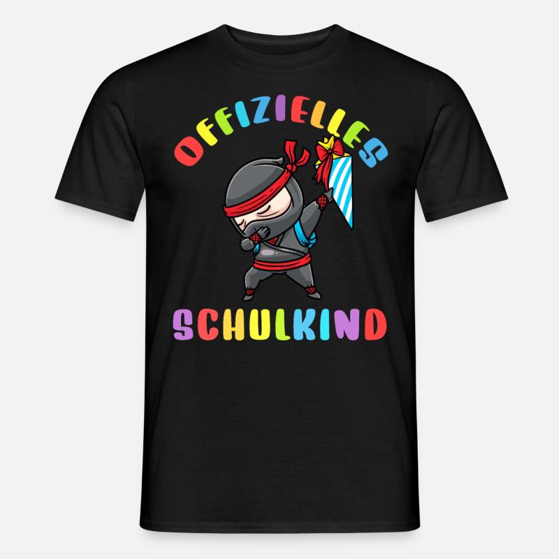 Schulkind Einschulung Ninja - Männer T-Shirt - Schwarz