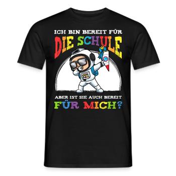 Schulkind Einschulung Astronaut - Männer T-Shirt - Schwarz - Vorne - AI Model Male 178 light (178cm)