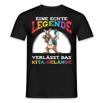 Schulkind Einschulung Känguru - Männer T-Shirt - Schwarz - Vorne - AI Model Male 178 light (178cm)