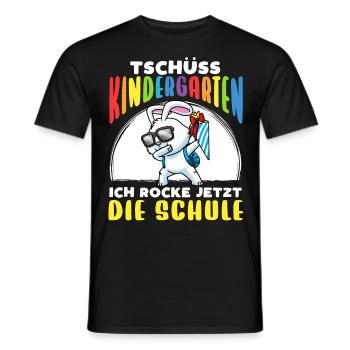 Schulkind Einschulung Hase - Männer T-Shirt - Schwarz - Vorne - AI Model Male 178 light (178cm)