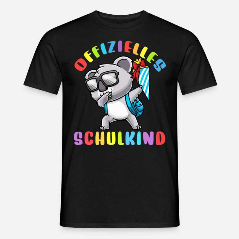 Schulkind Einschulung Koala - Männer T-Shirt - Schwarz