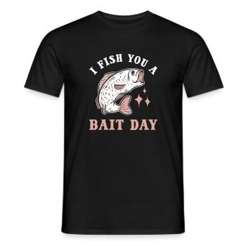 Je vous pêche un jour d’appât Pêche Poisson - T-shirt homme - noir - Devant - AI Model Male 178 light (178cm)