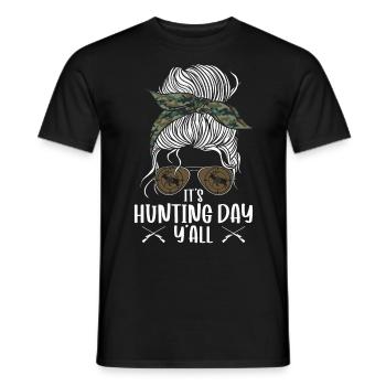 Chasseur de cerfs Fille - T-shirt homme - noir - Devant - AI Model Male 178 light (178cm)