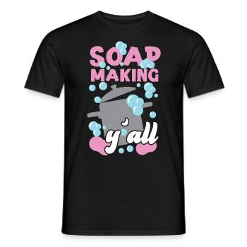 Fabrication de savon Artisanat Fabrication de savon - T-shirt homme - noir - Devant - AI Model Male 178 light (178cm)