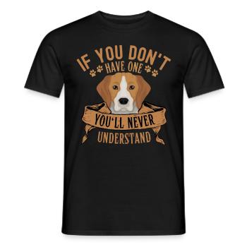Funny Beagle saying for Beagle lovers - Men's T-Shirt - black - Front - AI Model Male 178 light (178cm)