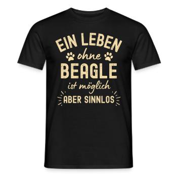 Lustiger Beagle Spruch für Beagle Liebhaber - Männer T-Shirt - Schwarz - Vorne - AI Model Male 178 light (178cm)