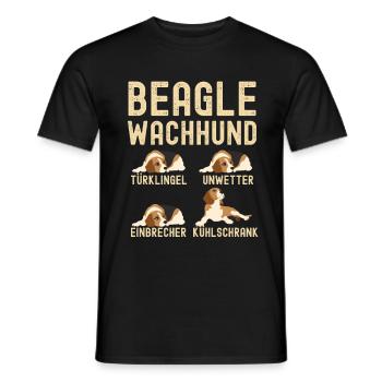 Beagle Guard Dog Funny for Beagle Lovers - Men's T-Shirt - black - Front - AI Model Male 178 light (178cm)