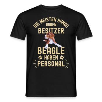 Lustiger Beagle Spruch für Beagle Liebhaber - Männer T-Shirt - Schwarz - Vorne - AI Model Male 178 light (178cm)