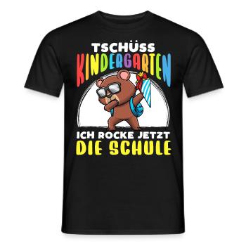 Schulkind Einschulung Bär - Männer T-Shirt - Schwarz - Vorne - AI Model Male 178 light (178cm)