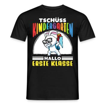 Schulkind Einschulung Hase - Männer T-Shirt - Schwarz - Vorne - AI Model Male 178 light (178cm)