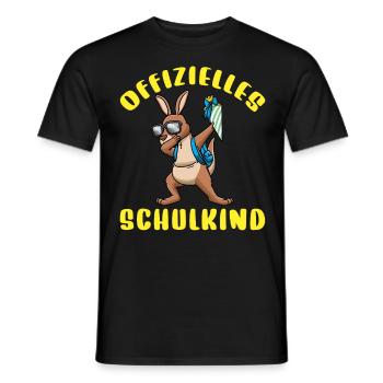 Schulkind Einschulung Känguru - Männer T-Shirt - Schwarz - Vorne - AI Model Male 178 light (178cm)