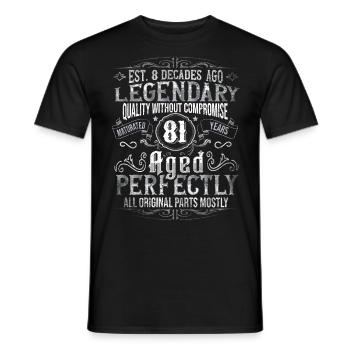 Legendär 81 Jahre alt Geschenk zum 81. Geburtstag - Männer T-Shirt - Schwarz - Vorne - AI Model Male 178 light (178cm)