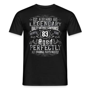 Legendär 83 Jahre alt Geschenk zum 83. Geburtstag - Männer T-Shirt - Schwarz - Vorne - AI Model Male 178 light (178cm)
