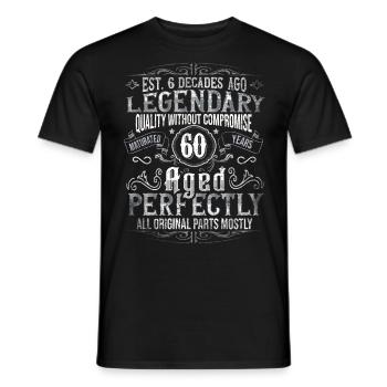 Legendary 60 years old gift for the 60th birthday - Men's T-Shirt - black - Front - AI Model Male 178 light (178cm)
