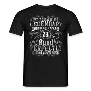 Legendär 73 Jahre alt Geschenk zum 73. Geburtstag - Männer T-Shirt - Schwarz - Vorne - AI Model Male 178 light (178cm)