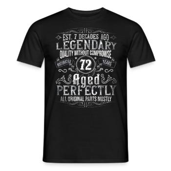 Legendär 72 Jahre alt Geschenk zum 72. Geburtstag - Männer T-Shirt - Schwarz - Vorne - AI Model Male 178 light (178cm)