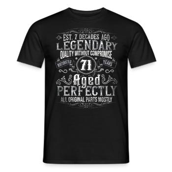 Legendär 71 Jahre alt Geschenk zum 71. Geburtstag - Männer T-Shirt - Schwarz - Vorne - AI Model Male 178 light (178cm)