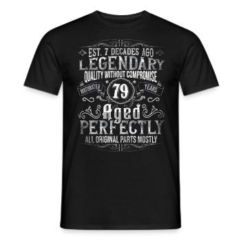Legendär 79 Jahre alt Geschenk zum 79. Geburtstag - Männer T-Shirt - Schwarz - Vorne - AI Model Male 178 light (178cm)