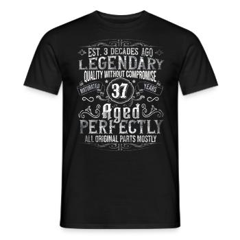 Legendär 37 Jahre alt Geschenk zum 37. Geburtstag - Männer T-Shirt - Schwarz - Vorne - AI Model Male 178 light (178cm)