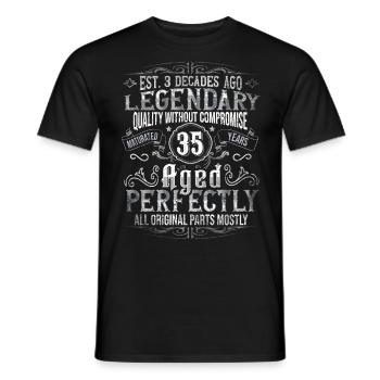 Legendär 35 Jahre alt Geschenk zum 35. Geburtstag - Männer T-Shirt - Schwarz - Vorne - AI Model Male 178 light (178cm)
