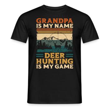Buck Deer Hunting Hunter - Männer T-Shirt - Schwarz - Vorne - AI Model Male 178 light (178cm)