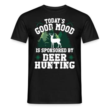 Chasseur de cerfs buck aujourd’hui - T-shirt homme - noir - Devant - AI Model Male 178 light (178cm)