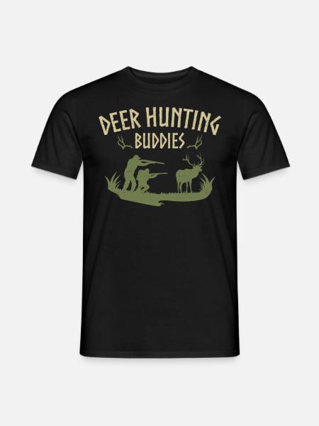 Buck Deer Hunting Hunter Deer - Männer T-Shirt - Schwarz