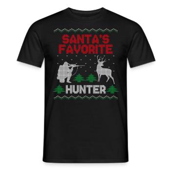 Chasseur de cerfs de Buck Noël - T-shirt homme - noir - Devant - AI Model Male 178 light (178cm)