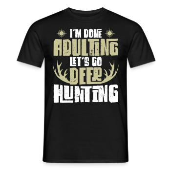 Buck Deer Hunting Hunter I'm Done - Männer T-Shirt - Schwarz - Vorne - AI Model Male 178 light (178cm)
