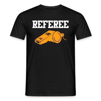 Schiedsrichter Pfeife Schiri - Männer T-Shirt - Schwarz - Vorne - AI Model Male 178 light (178cm)