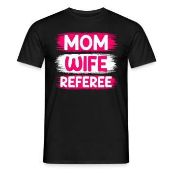 Maman Femme Arbitre Maman Femme Arbitre - T-shirt homme - noir - Devant - AI Model Male 178 light (178cm)