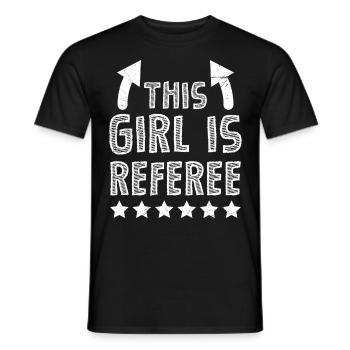 Cette femme est arbitre dames arbitre - T-shirt homme - noir - Devant - AI Model Male 178 light (178cm)