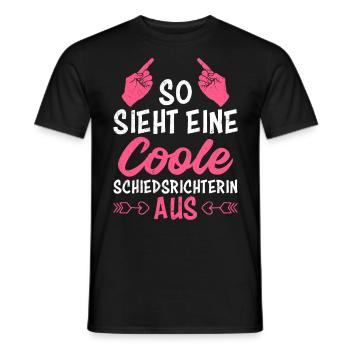 So sieht eine coole Schiedsrichterin aus - Männer T-Shirt - Schwarz - Vorne - AI Model Male 178 light (178cm)