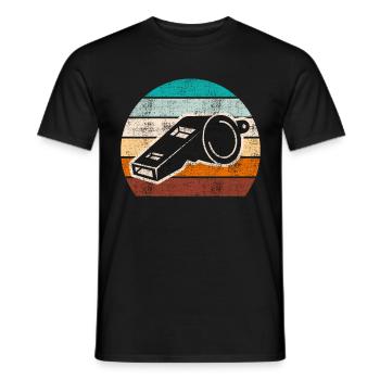 Arbitre de pipe Shiri vintage - T-shirt homme - noir - Devant - AI Model Male 178 light (178cm)