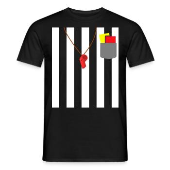 Tenue d’arbitre Devise Party Shiri - T-shirt homme - noir - Devant - AI Model Male 178 light (178cm)