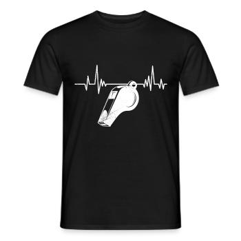 Battement de cœur de l’arbitre - T-shirt homme - noir - Devant - AI Model Male 178 light (178cm)