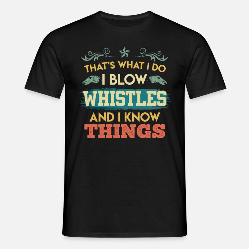 Referee whistle & know things - Men's T-Shirt - black