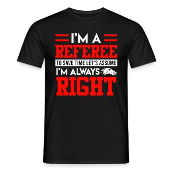 Je suis l’arbitre - T-shirt homme - noir - Devant - AI Model Male 178 light (178cm)