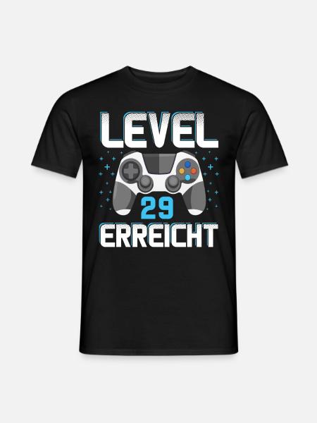 Level 29 Erreicht Gamer - Männer T-Shirt - Schwarz