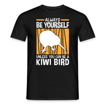 Sei ein Kiwi Vogel Neuseeland Schnepfenstrauß - Männer T-Shirt - Schwarz - Vorne - AI Model Male 178 light (178cm)