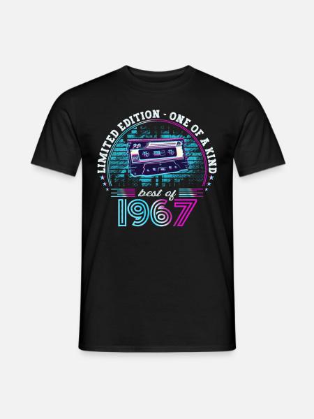 Original September 1967 55. Geburtstag Geschenk - Männer T-Shirt - Schwarz