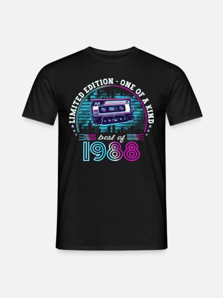 Original September 1988 34. Geburtstag Geschenk - Männer T-Shirt - Schwarz