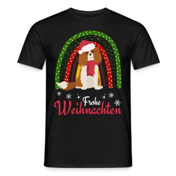 Doux cavalier roi charles épagneul Noël - T-shirt homme - noir - Devant - AI Model Male 178 light (178cm)