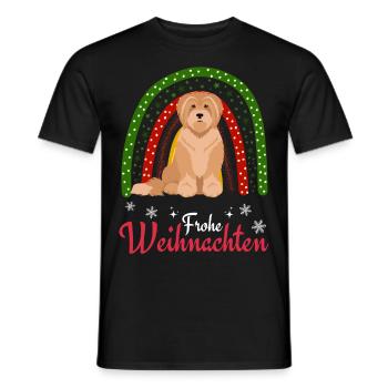 Doux Terrier Tibétain Noël - T-shirt homme - noir - Devant - AI Model Male 178 light (178cm)