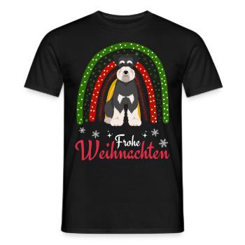 Schnauzer Noël - T-shirt homme - noir - Devant - AI Model Male 178 light (178cm)