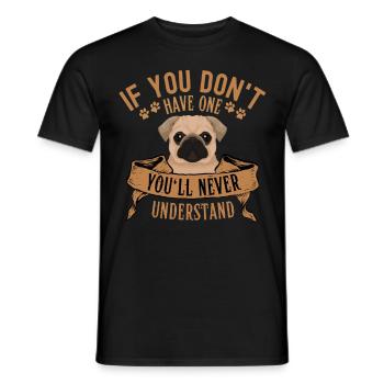 Legendärer Mops Vintage Retro - Männer T-Shirt - Schwarz - Vorne - AI Model Male 178 light (178cm)