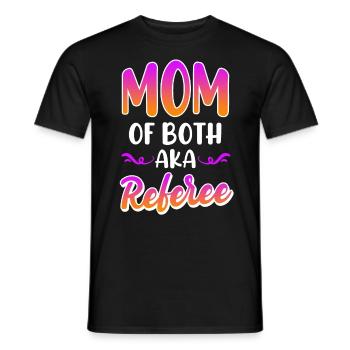 Mother of twins Mama 2 children - Men's T-Shirt - black - Front - AI Model Male 178 light (178cm)