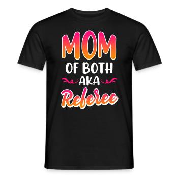 Mother of twins Mama 2 children - Men's T-Shirt - black - Front - AI Model Male 178 light (178cm)