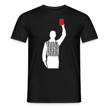Carton rouge de l’arbitre Shiri faute - T-shirt homme - noir - Devant - AI Model Male 178 light (178cm)